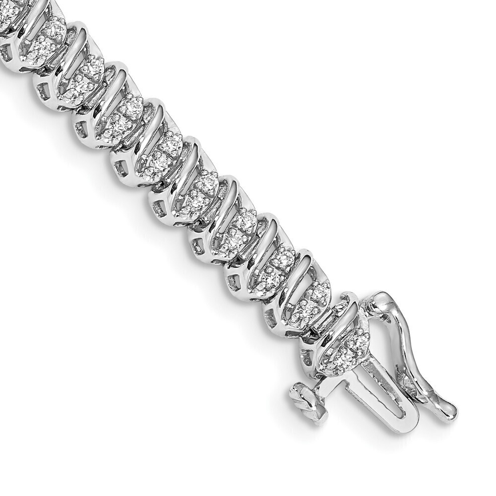 Kazi Luxury 14k White Gold Diamond Fancy Bracelet